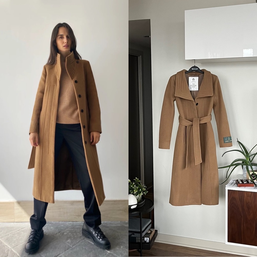New 2XS Aritzia Babaton The Connor Wool Tailored Winter Coat Long Winter Elegant - Picture 10 of 16